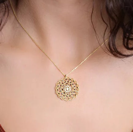 Tolena Mosaic Necklace in 16K Gold Vermeil