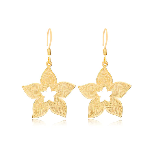 Zahra Desert Rose Earrings in 16K Gold Vermeil