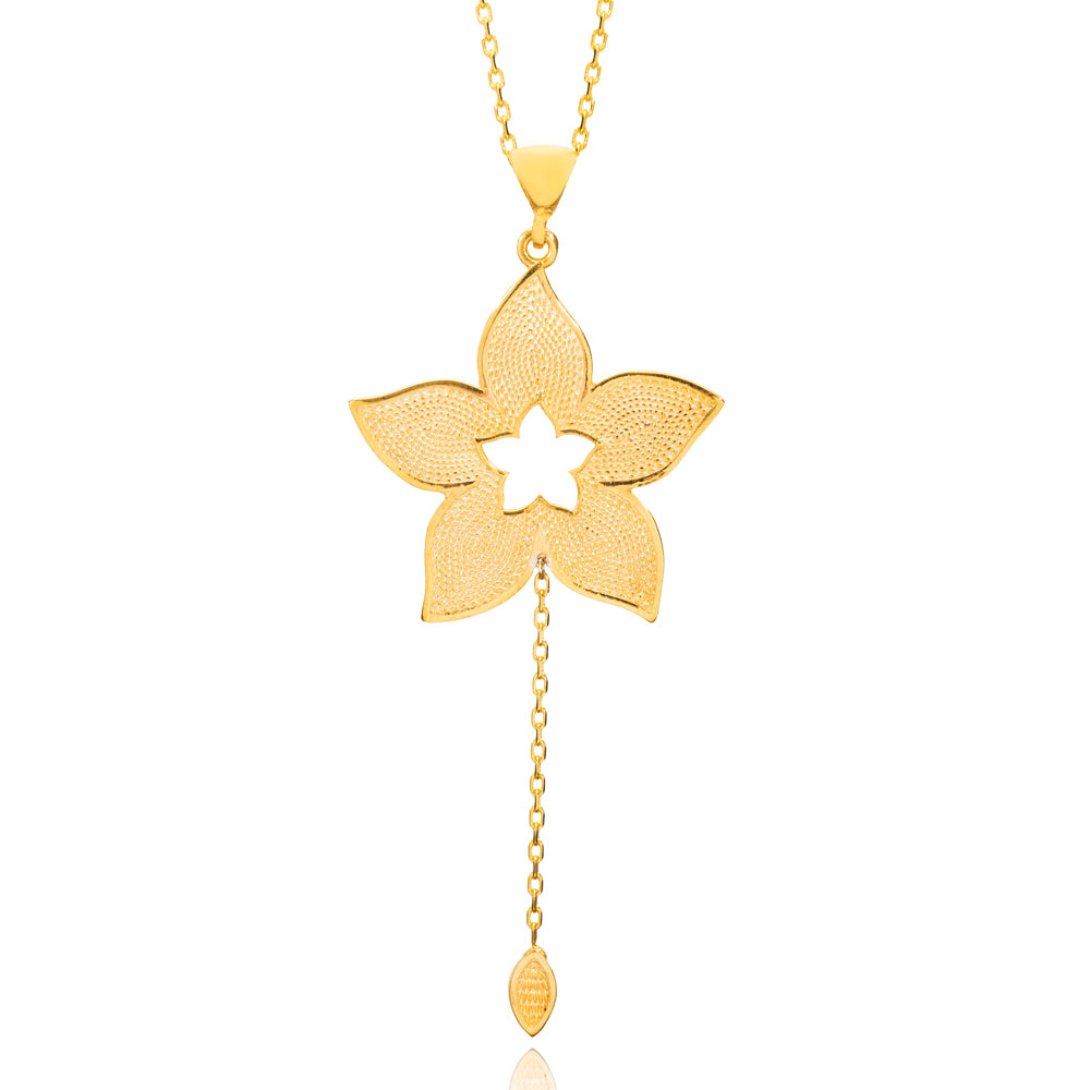 Zahra Desert Rose Necklace in 16K Gold Vermeil