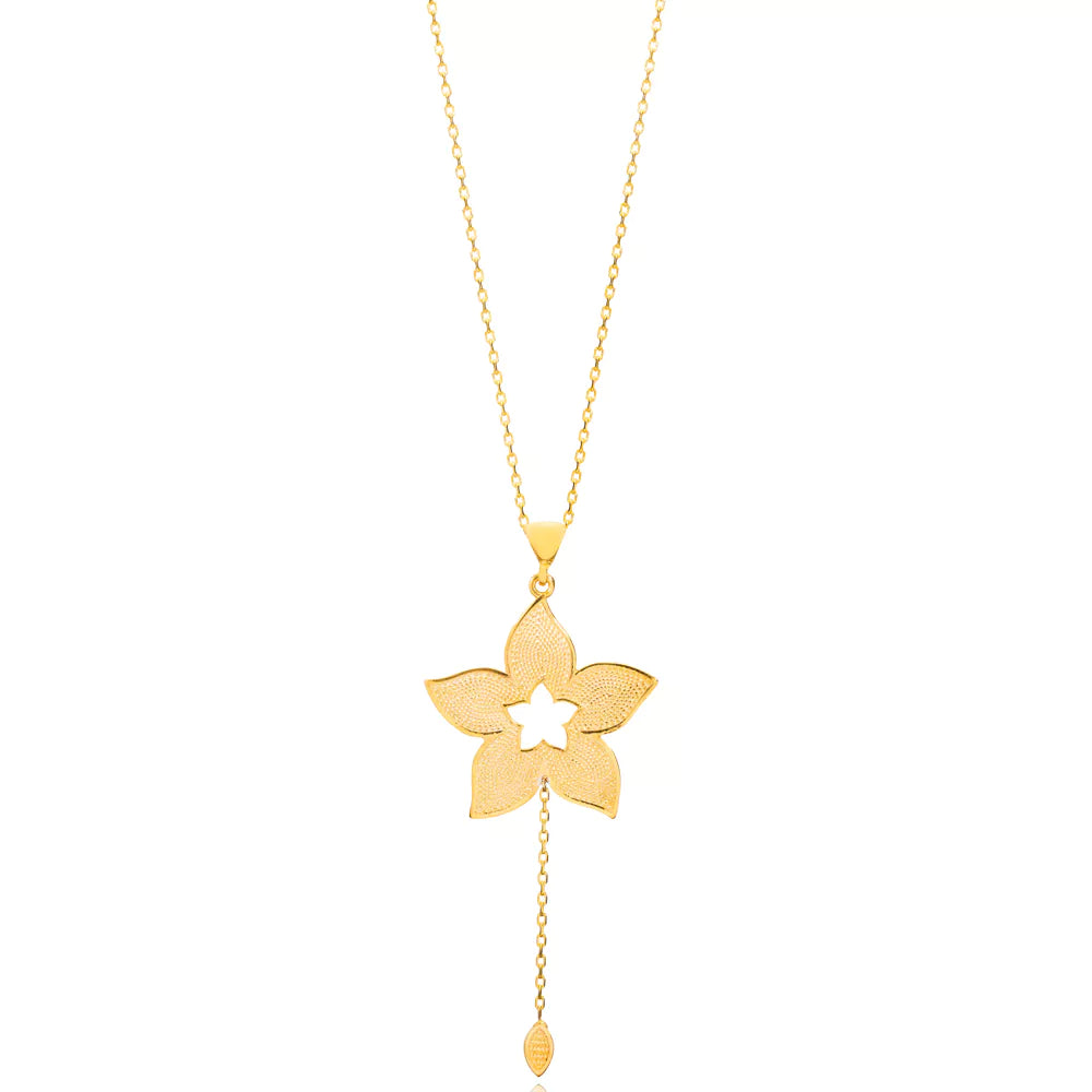 Zahra Desert Rose Necklace in 16K Gold Vermeil