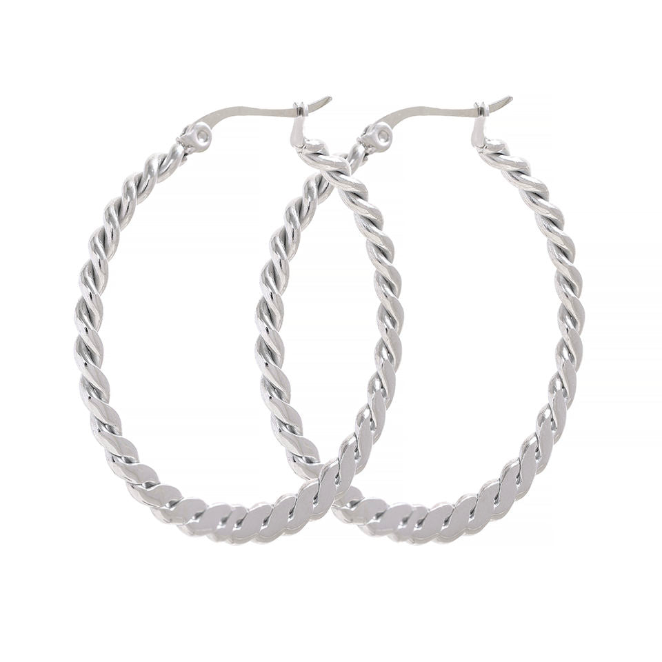 Toledo Twist Hoop Earring in 18K Gold Plating