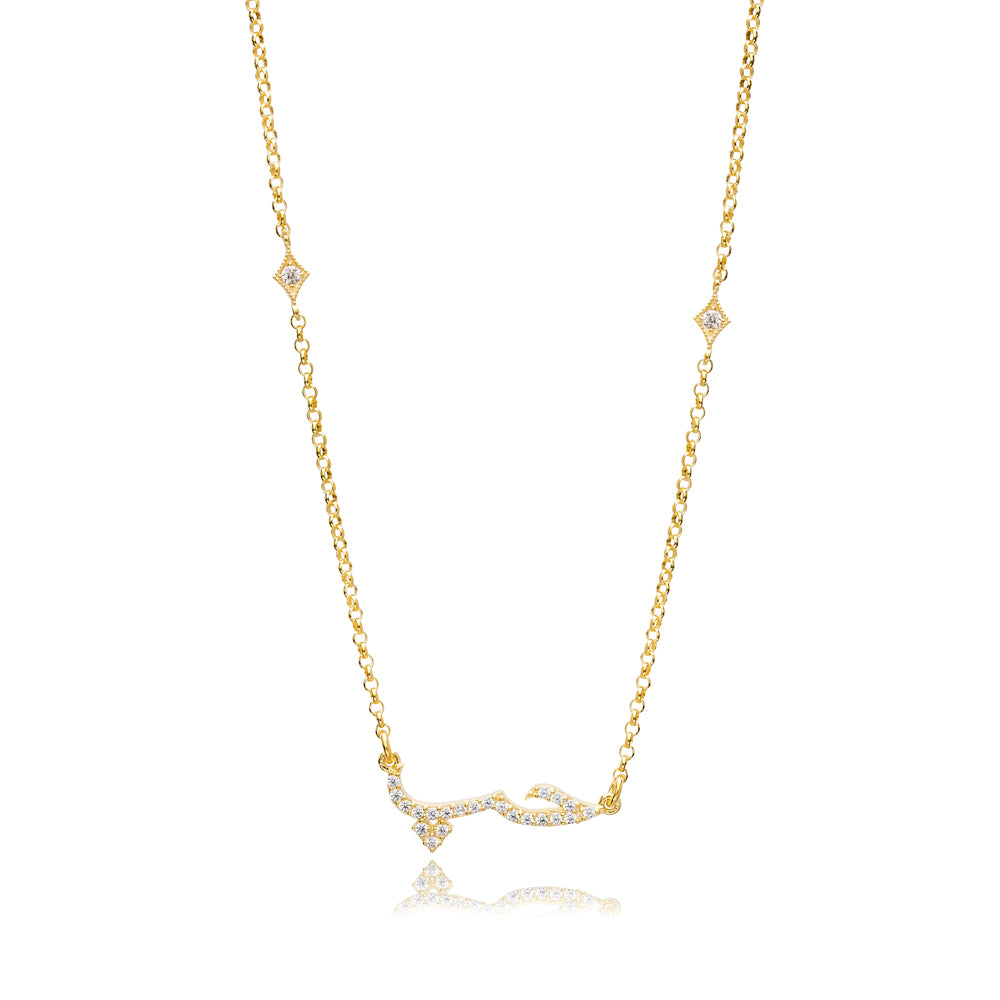 Love in Arabia Necklace in 16 Gold Vermeil – Jadara & Co. Love in Arabia Necklace in 16 Gold Vermeil – Jadara & Co.