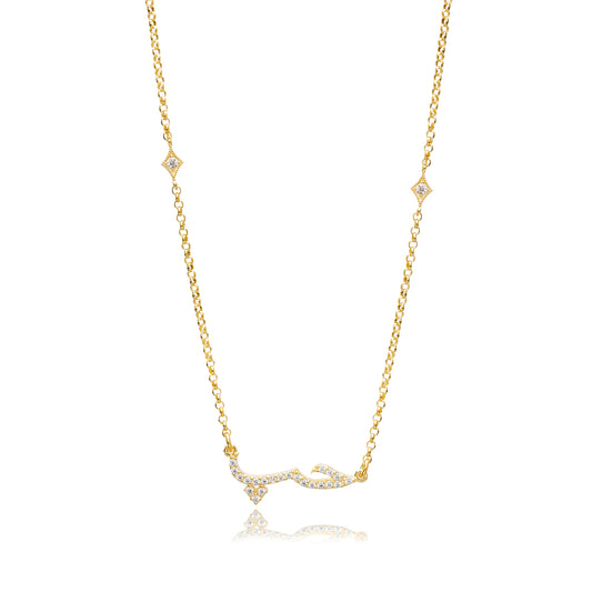 Love in Arabia Necklace in 16 Gold Vermeil