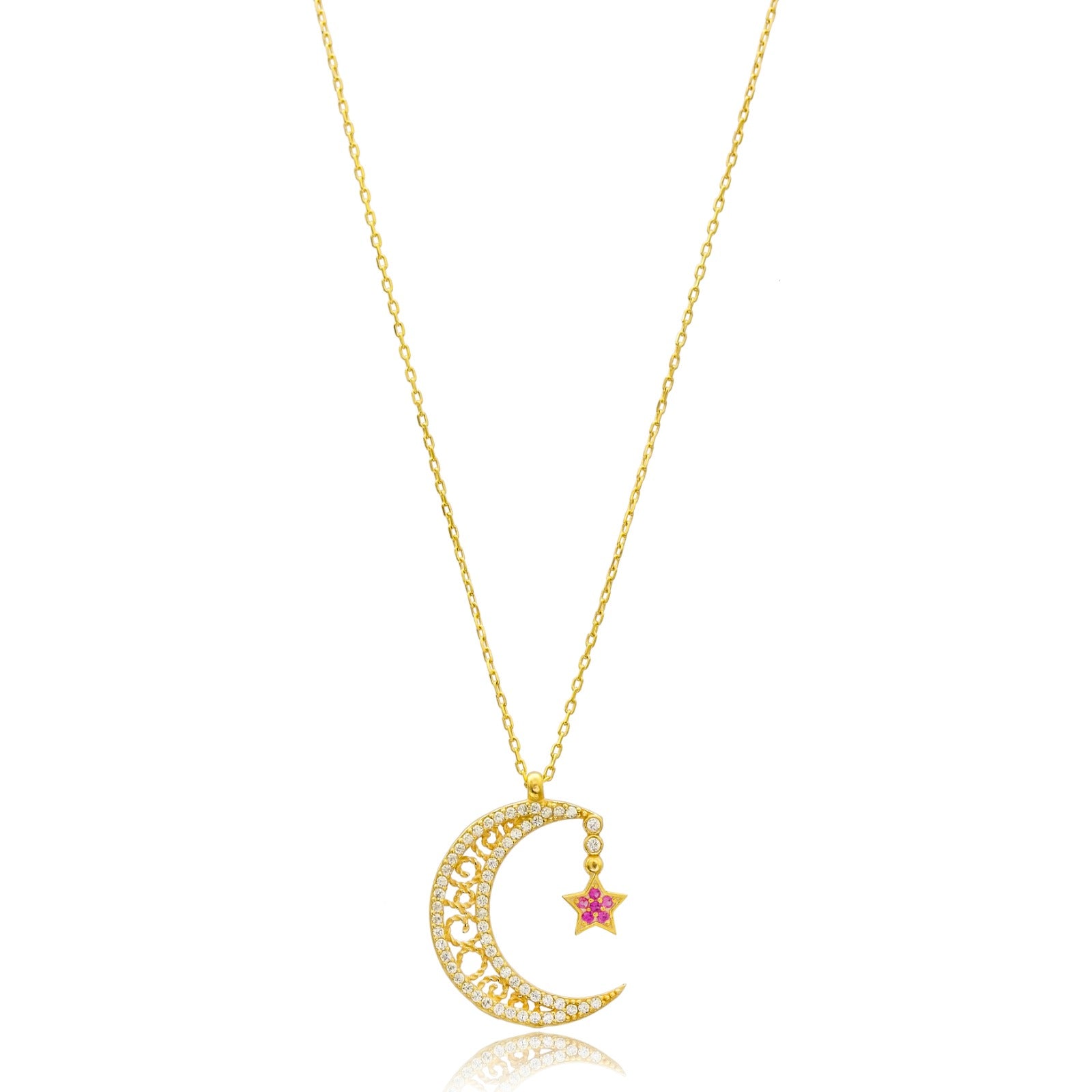 Crescent on sale star necklace