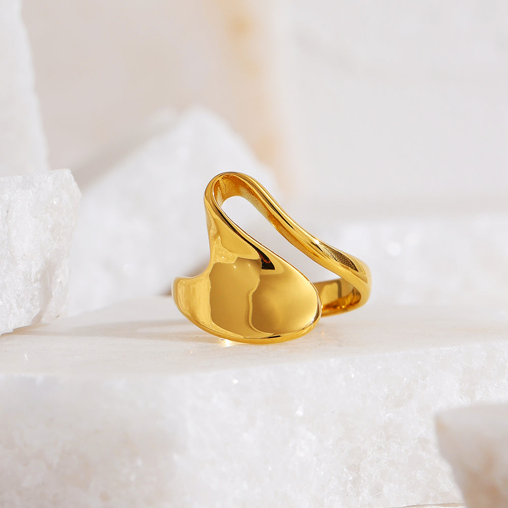 Hera Geometric Ring in 18k Gold Plating