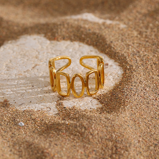 Miray Geometric Ring in 18k Gold Plating