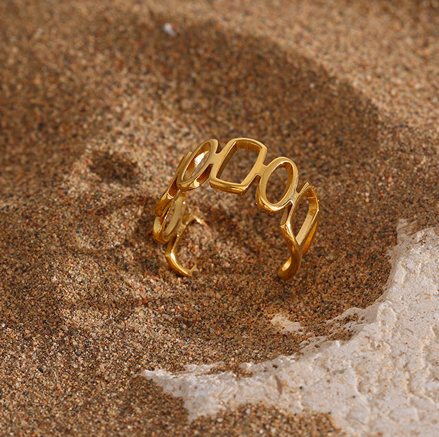 Miray Geometric Ring in 18k Gold Plating