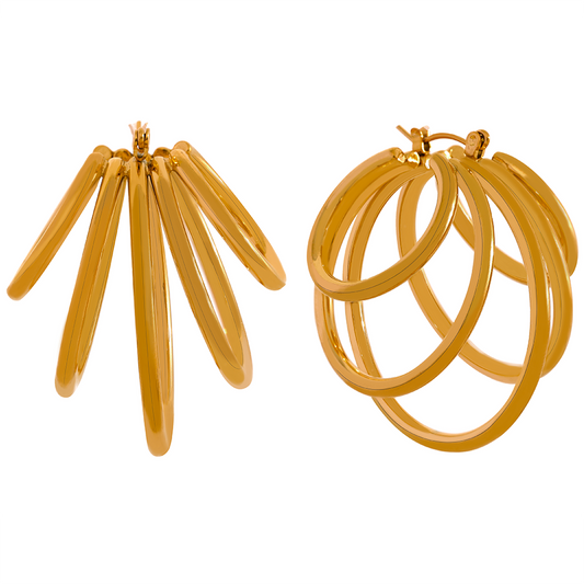 Cadiz Spiral Hoop Earrings in 18K Gold