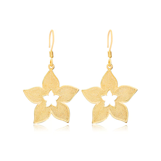 Zahra Desert Rose Earrings in 16K Gold Vermeil