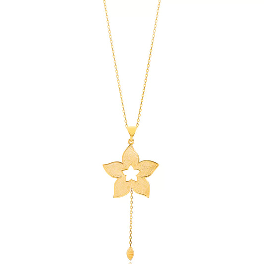 Zahra Desert Rose Necklace in 16K Gold Vermeil