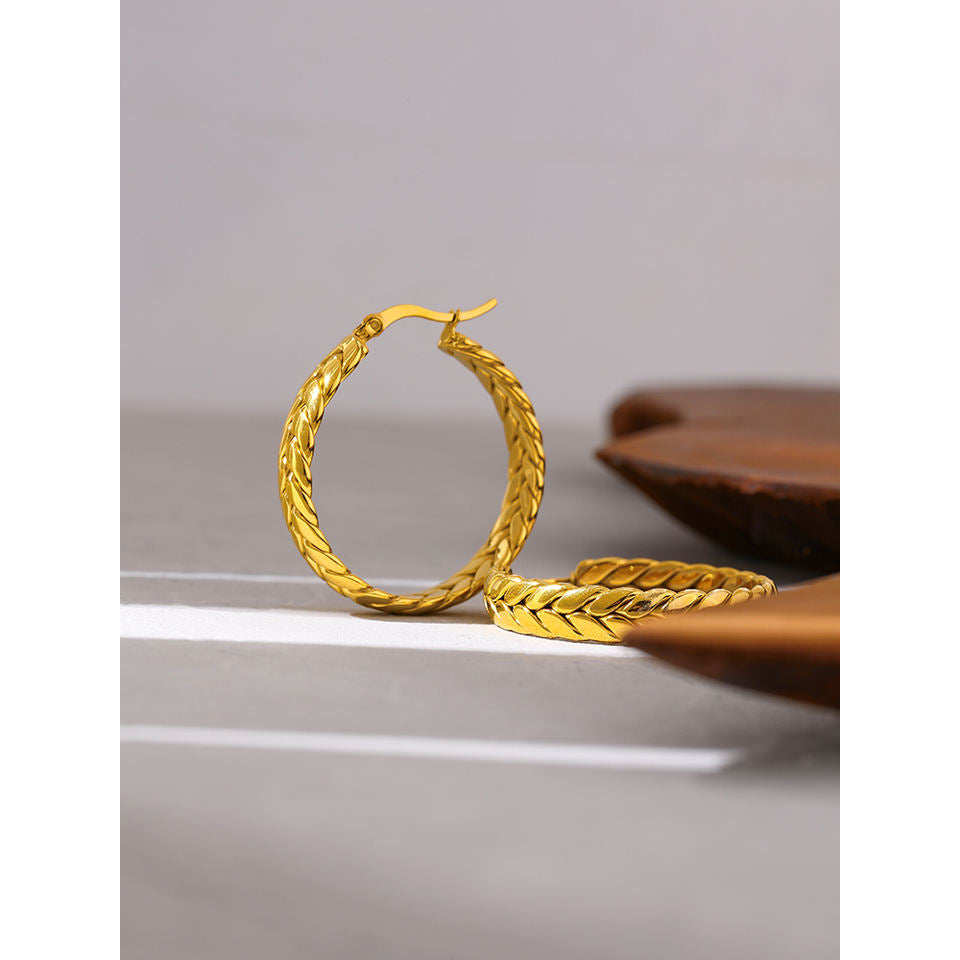 Laia Hoop Earrings in 18K Gold Plating