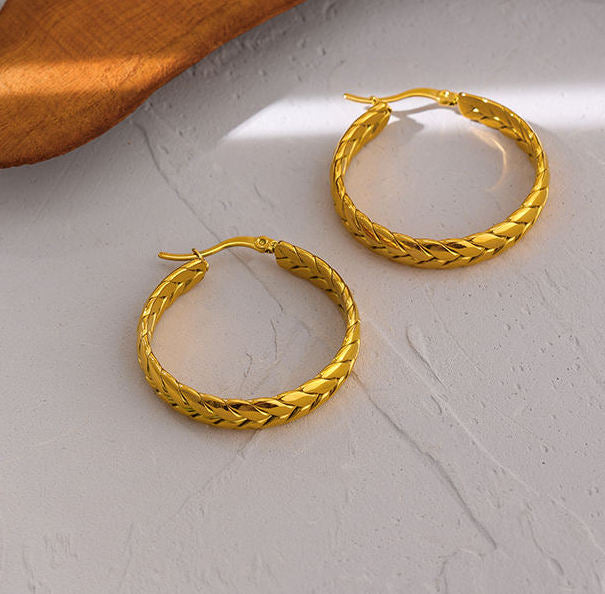 Laia Hoop Earrings in 18K Gold Plating