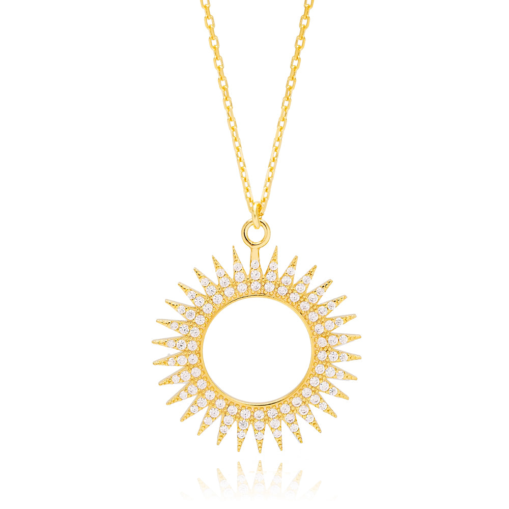 Soleil Pendant Necklace in 16K Gold Vermeil