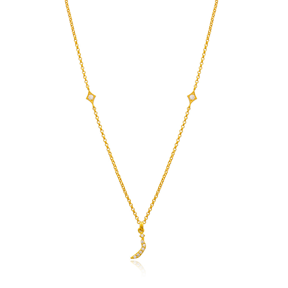 Alif Arabic Initial Necklace in 16k Gold Vermeil