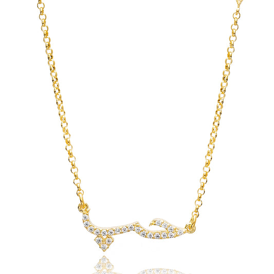 Love in Arabia Necklace in 16 Gold Vermeil