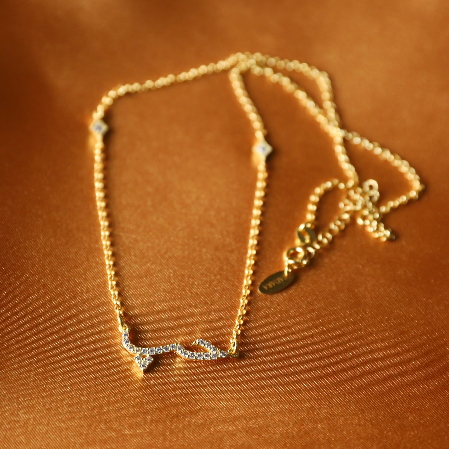 Love in Arabia Necklace in 16 Gold Vermeil