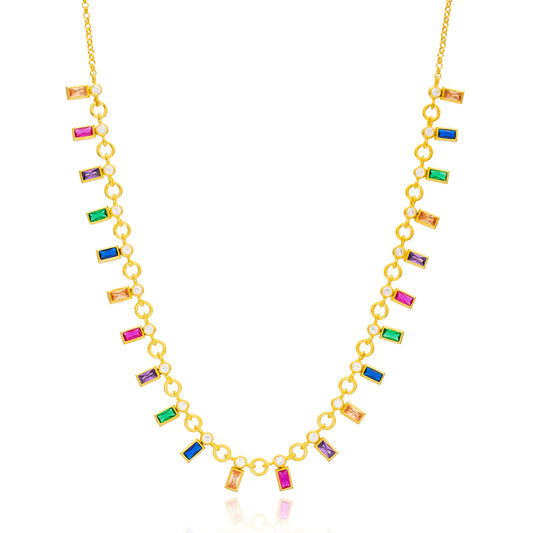 Joya Shaker Collar Necklace in 16k Gold Vermeil