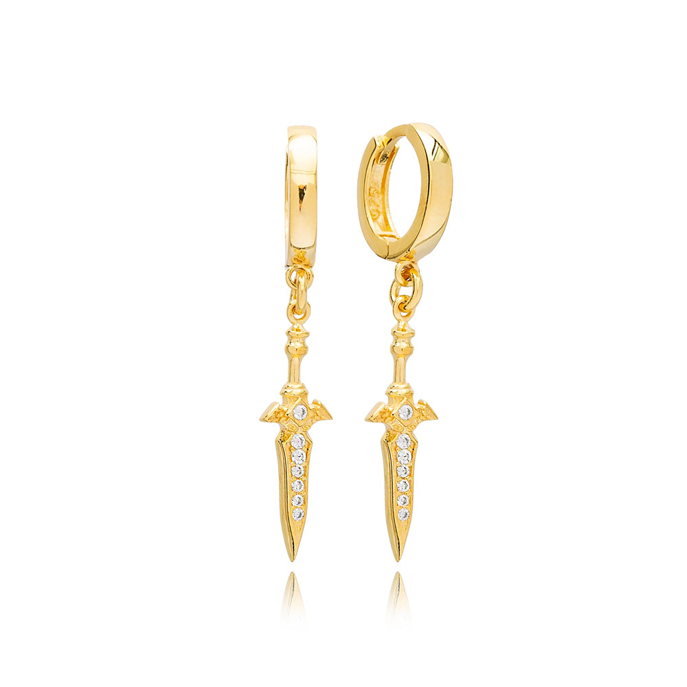 Sappho Sword Earrings in 18k Gold Vermeil