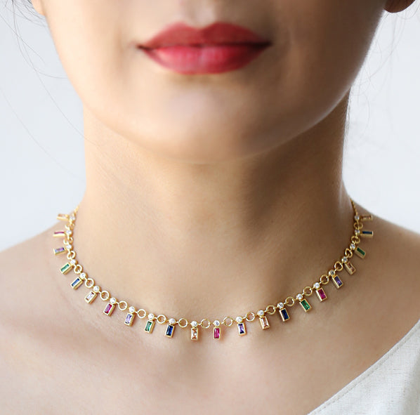 Joya Shaker Collar Necklace in 16k Gold Vermeil